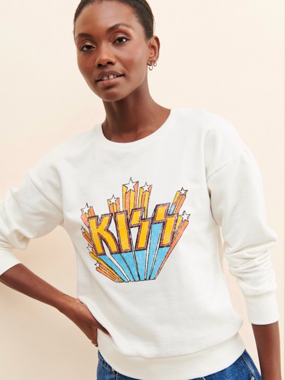 Free People MKT Studio KISS Sweatshirt Small NWT Organic Cotton